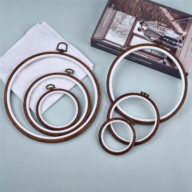 Wood Ring Blank - 楕円形の木製刺frameフープ,丸いフープ,プラスチックフレーム,日曜大工,クロスステッチ,裁縫道具用