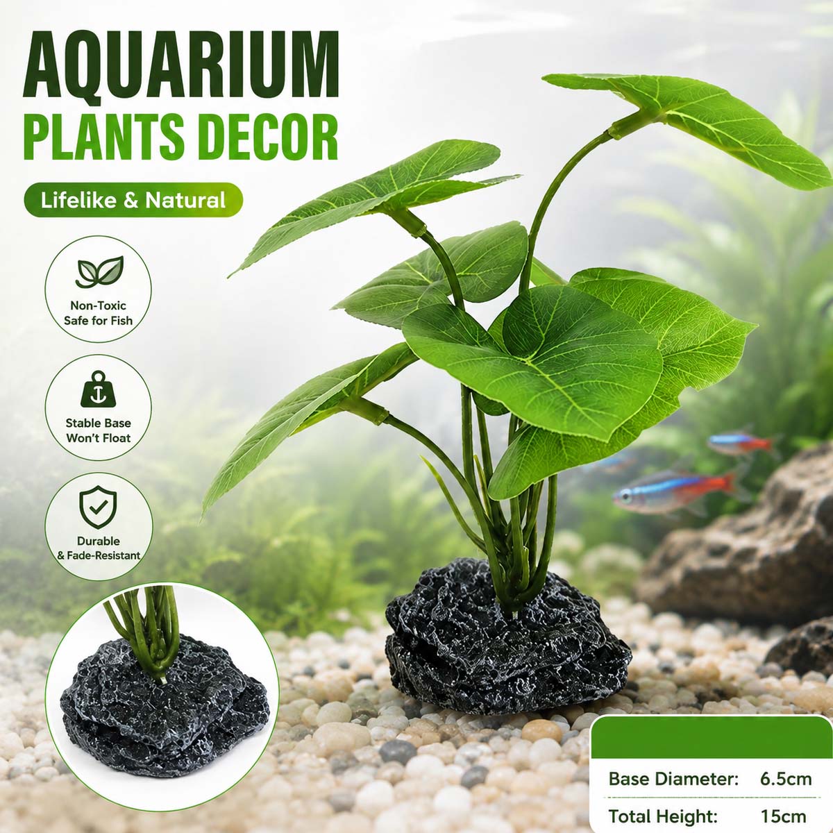Terrarium Moss Art - 1個入り水槽用シミュレーション植物、人工水生植物、リアルな爬虫類テラリウム用植物、水槽装飾