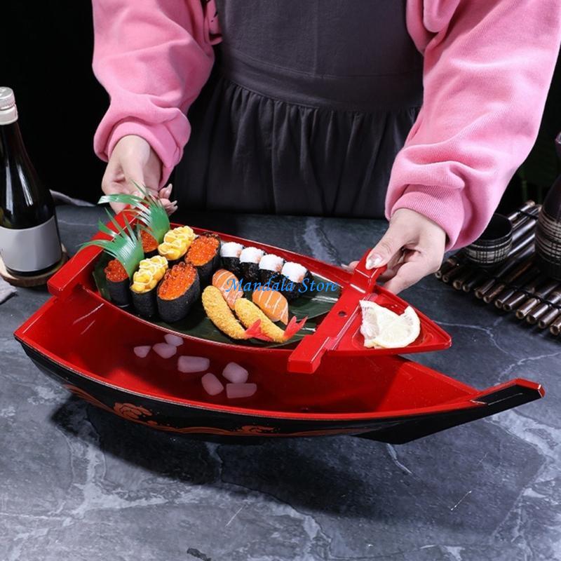Serving Tray Mold - u2jc実践的な寿司トレイ寿司料理のプラスチックテクスチャー寿司用サービングプレート