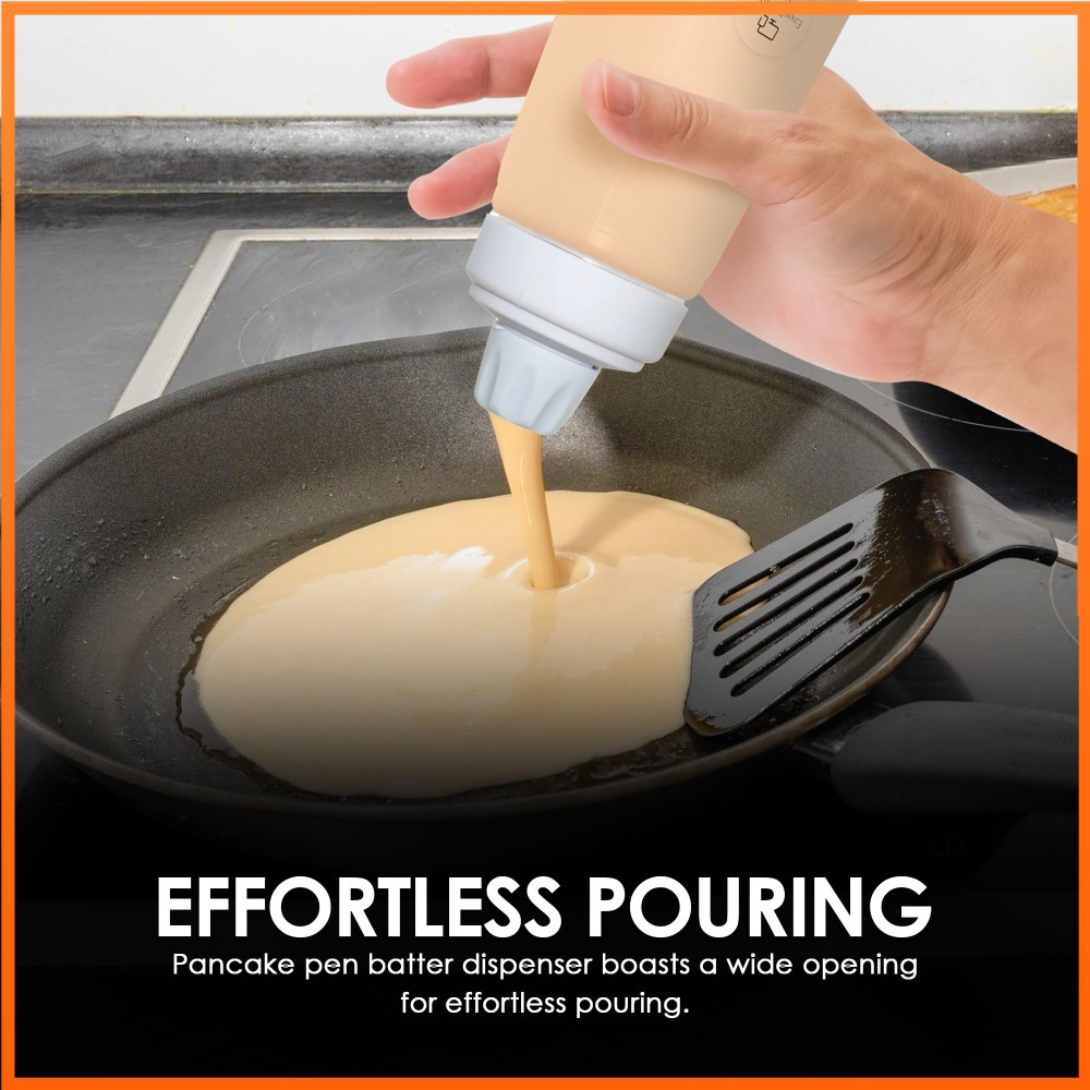 Mixing Cup Silicone - 1000MLシリコン製パンケーキ生地ディスペンサーボトル、圧力解放ワッフルクレープメーカーミキサーシェーカー、カップケーキペストリーベーキングガジェット