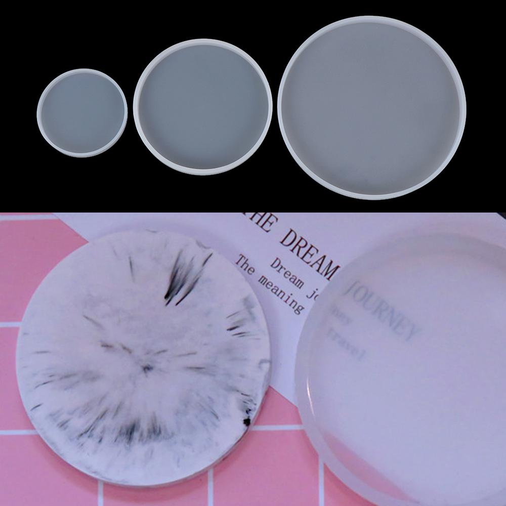 Coaster Mold Round - 粘土ツールシリコン流体アートカップマッドラウンドエポキシ樹脂鋳造金型コースター金型ジュエリー作成金型