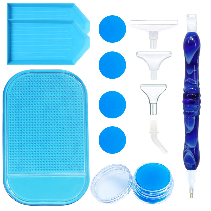 Resin Craft Kit - 1セット 新しい5Dダイヤモンドペインティング樹脂製ドリルペンツールキットアクセサリーDIYコンビネーションセット手作りクラフトツール