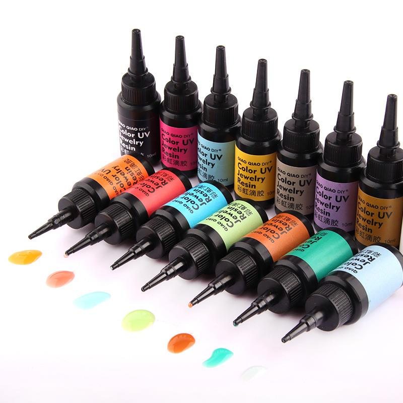 Epoxy Uv Resin Kit - 29 色 UV エポキシ樹脂接着剤 DIY 手描きビーズ顔料紫外線硬化速乾性ジュエリーメイキングゲル樹脂染料