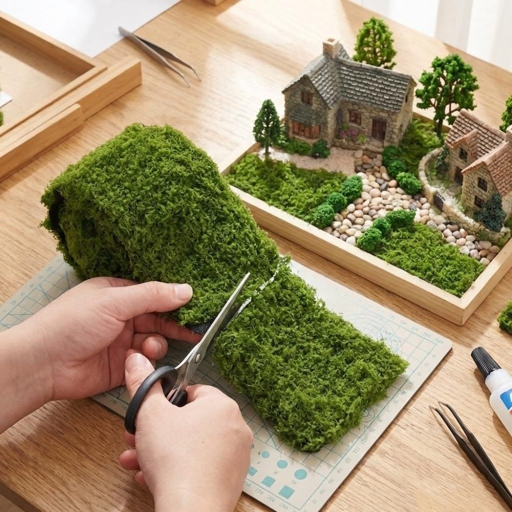 フェイクモス マット、人工モス テーブルランナー、ウェディン - Terrarium Moss Art のレビューと価格