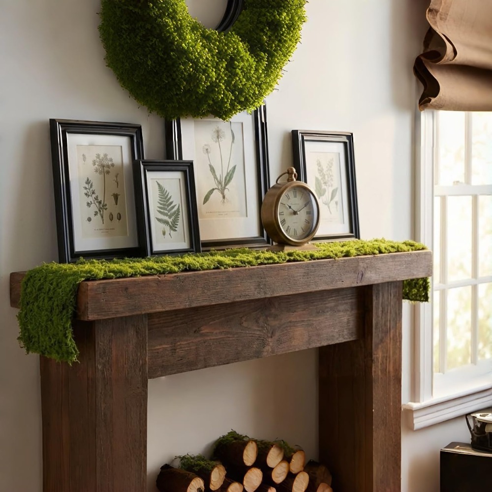 フェイクモス マット、人工モス テーブルランナー、ウェディン - Terrarium Moss Art のレビューと価格
