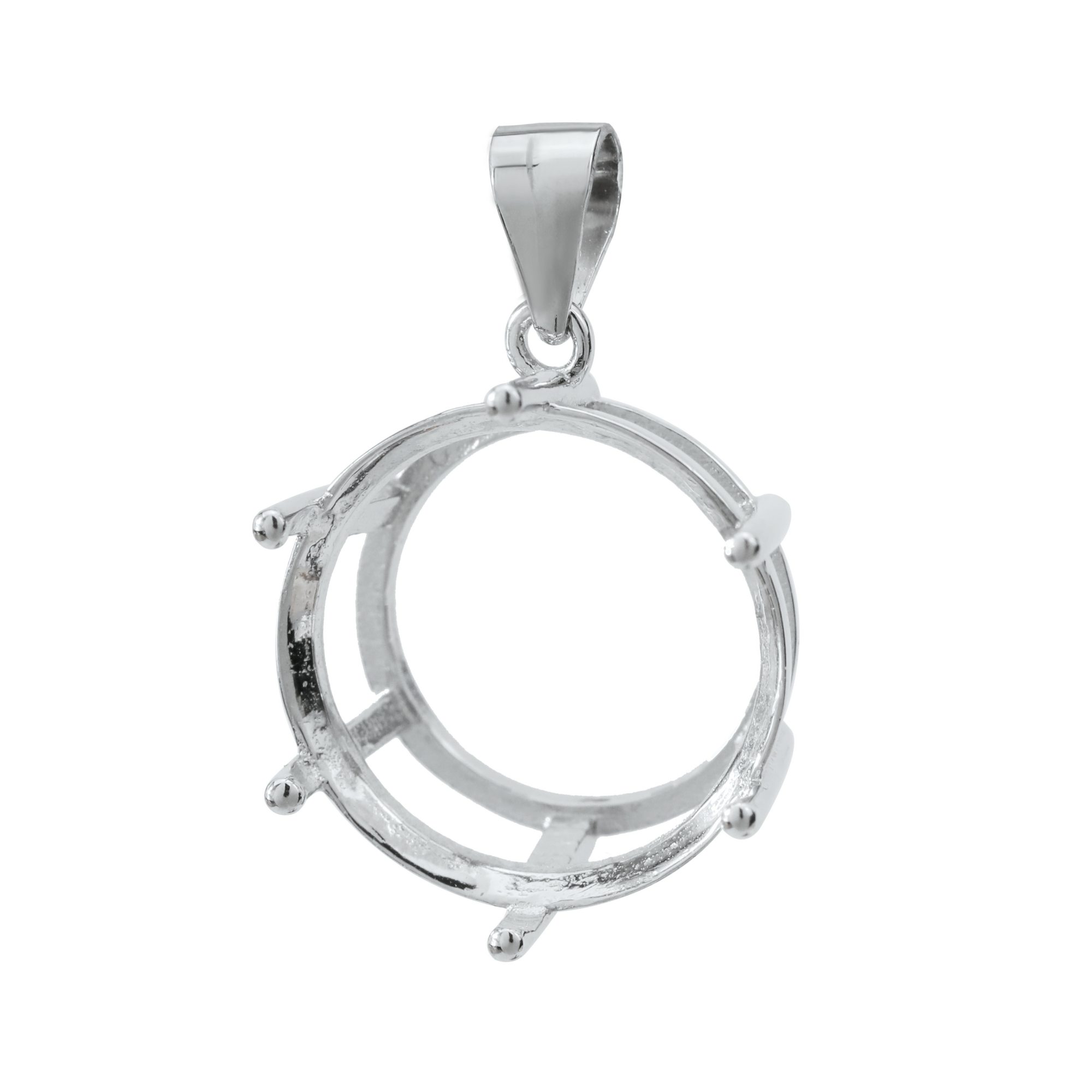 ラウンド925スターリングシルバーペンダント設定、宝石用ベゼ - Bezels Set Pendant のレビューと価格