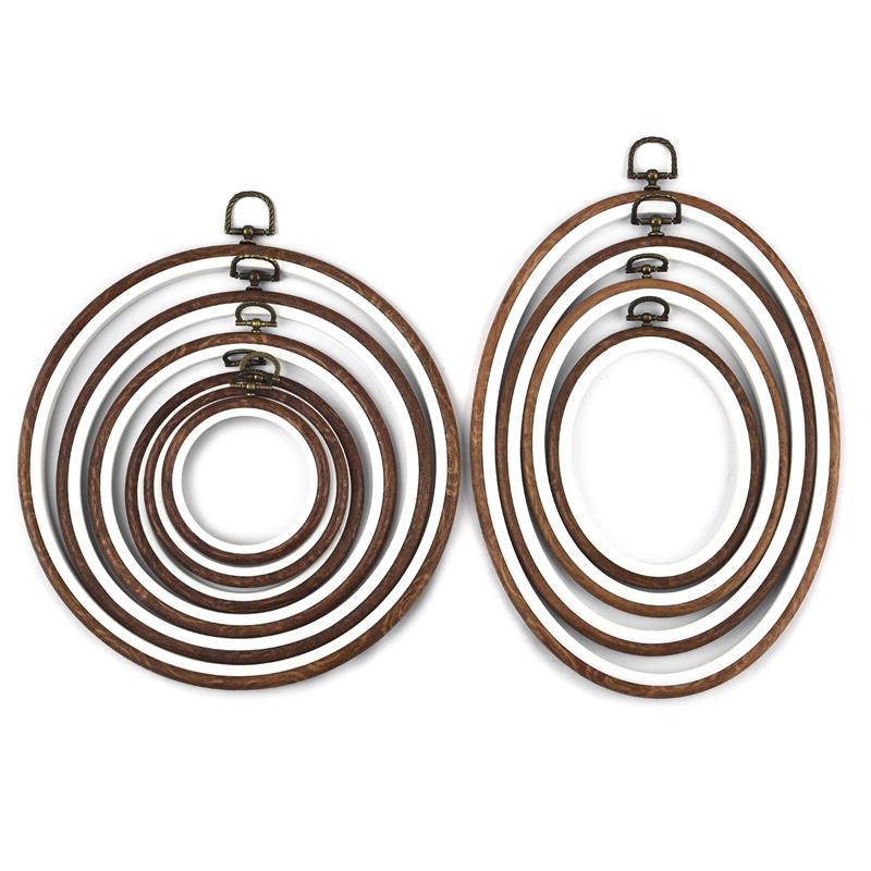 楕円形の木製刺frameフープ,丸いフープ,プラスチックフレ - Wood Ring Blank のレビューと価格