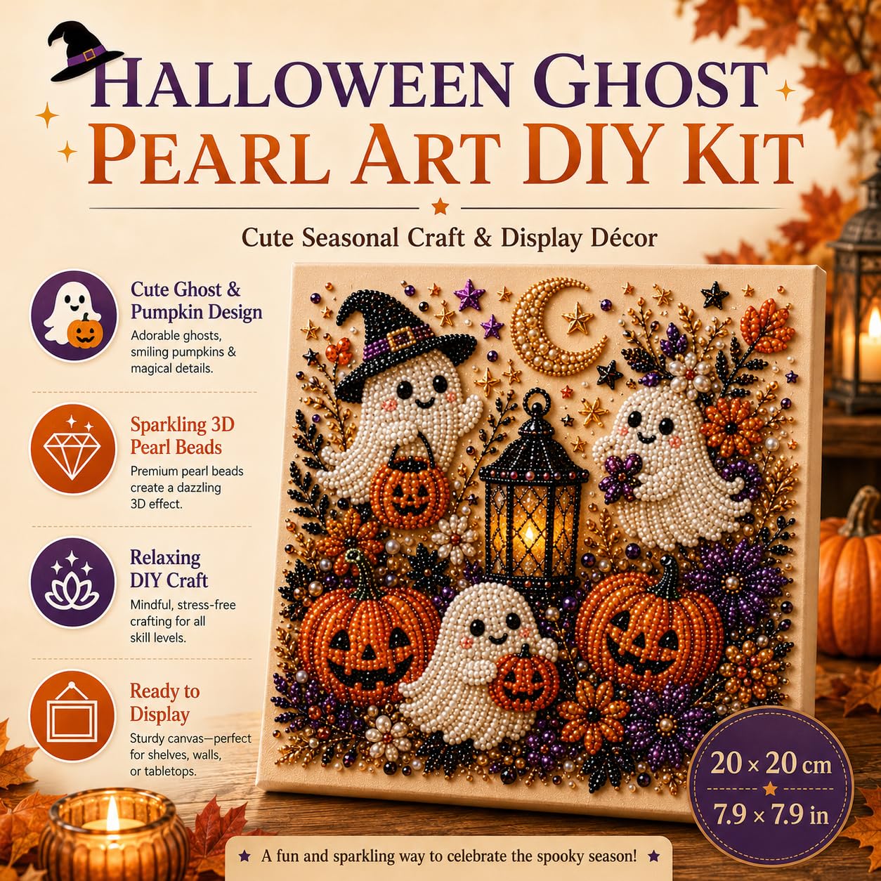 @ハロウィン ゴーストパールアートキット 大人用 DIYパー - Resin Craft Kit のレビューと価格