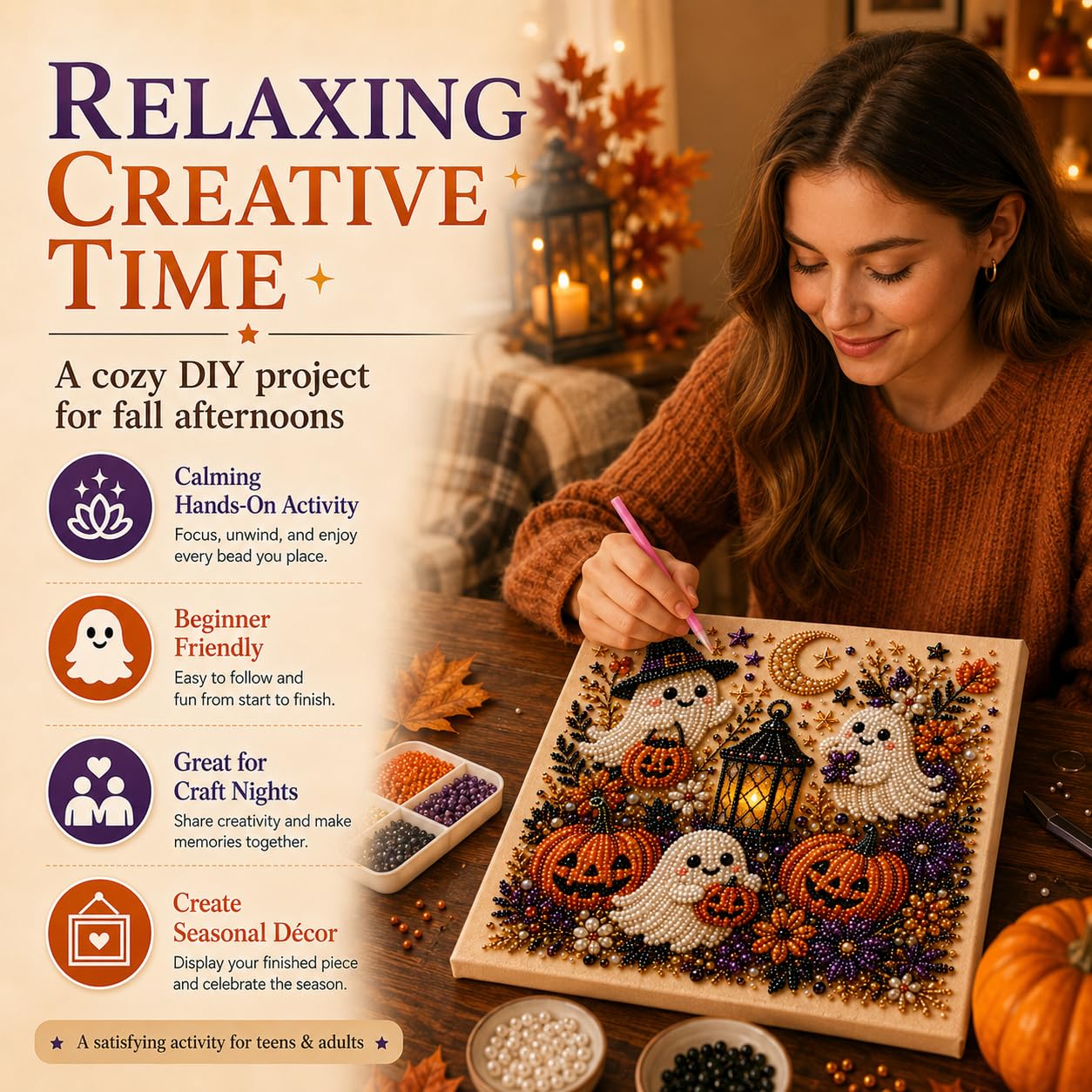 @ハロウィン ゴーストパールアートキット 大人用 DIYパー - Resin Craft Kit のレビューと価格