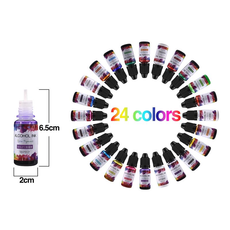 エポキシ樹脂,24色/バッチ,10ml,アート,液体,注入, - Resin Dye Alcohol のレビューと価格