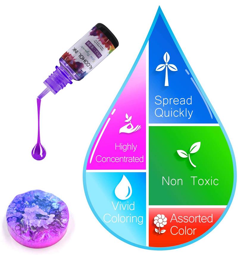 エポキシ樹脂,24色/バッチ,10ml,アート,液体,注入, - Resin Dye Alcohol のレビューと価格