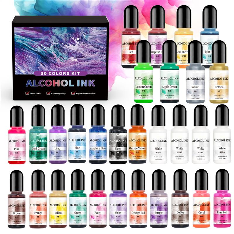 1 セットアートインクアルコールエポキシ樹脂顔料キット液体着 - Resin Dye Alcohol のレビューと価格