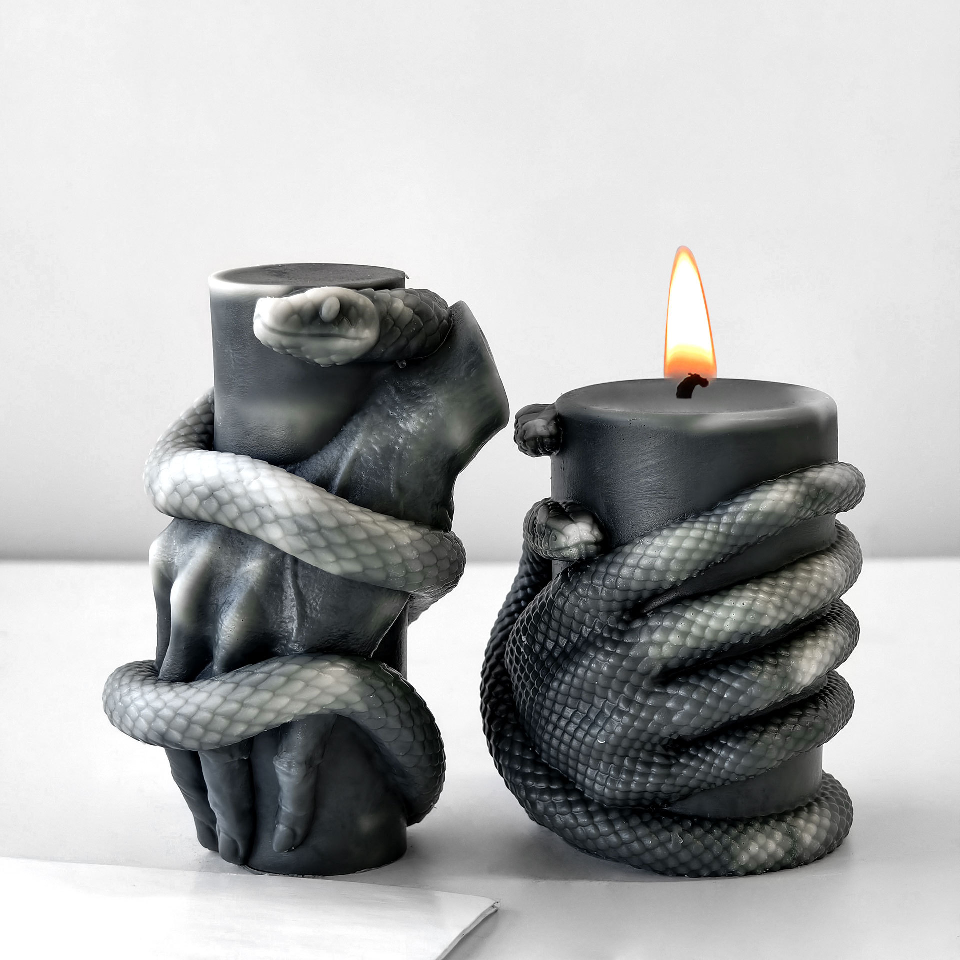 蛇の形をしたレジン製品を製作するためのシリコンモールド2個セ - Resin Craft For Beginners のレビューと価格