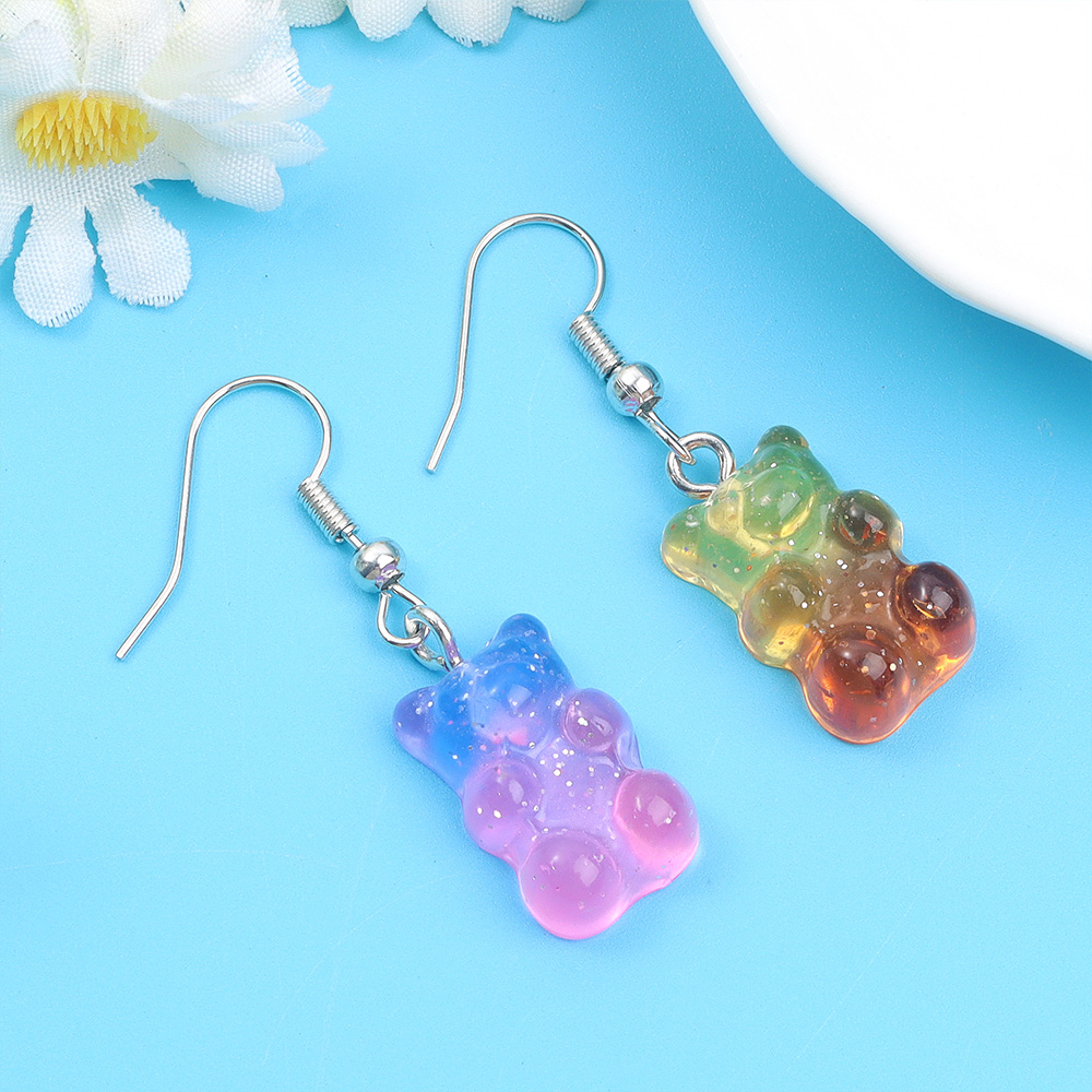 DW82 10個入り デュアルカラー樹脂製クマ型ペンダント、 - Resin Craft Projects のレビューと価格