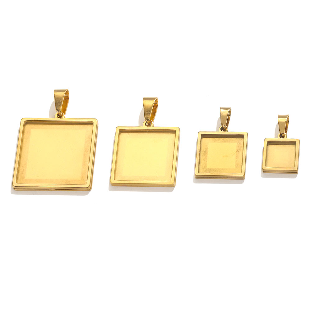 ステンレス鋼のペンダント,ベーストレイ,空のベゼル,カメオの - Bezels Set Pendant のレビューと価格