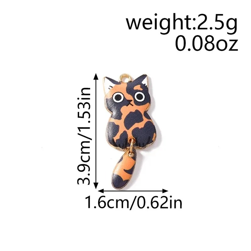 10 個 16 × 39 ミリメートルかわいい漫画猫樹脂チャ - Resin Craft Material のレビューと価格
