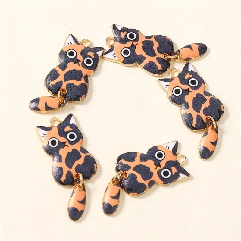 10 個 16 × 39 ミリメートルかわいい漫画猫樹脂チャ - Resin Craft Material のレビューと価格