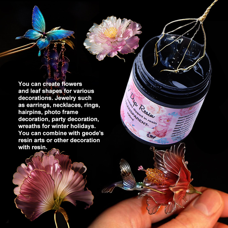 ジュエリー作り用の樹脂接着剤,ガラス,脱臭剤,花,頭飾り - Epoxy Uv Resin Kit のレビューと価格