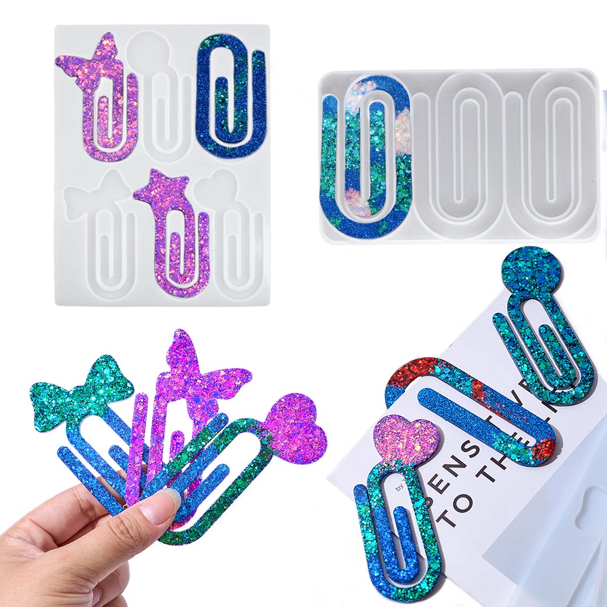 クリスタルエポキシ樹脂モールド DIY ペーパークリップホル - Resin Craft Material のレビューと価格
