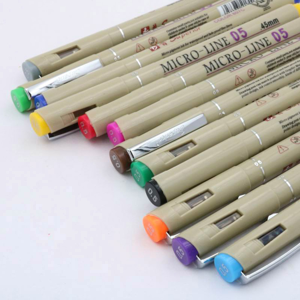 12 色多孔質ペン描画デザインスケッチミクロンペン 0.5  - Copic Marker Sketch のレビューと価格