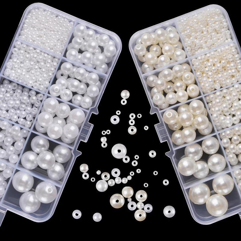800個入り人工フェイクパール樹脂ビーズキット、丸型パールビ - Resin Craft Kit のレビューと価格