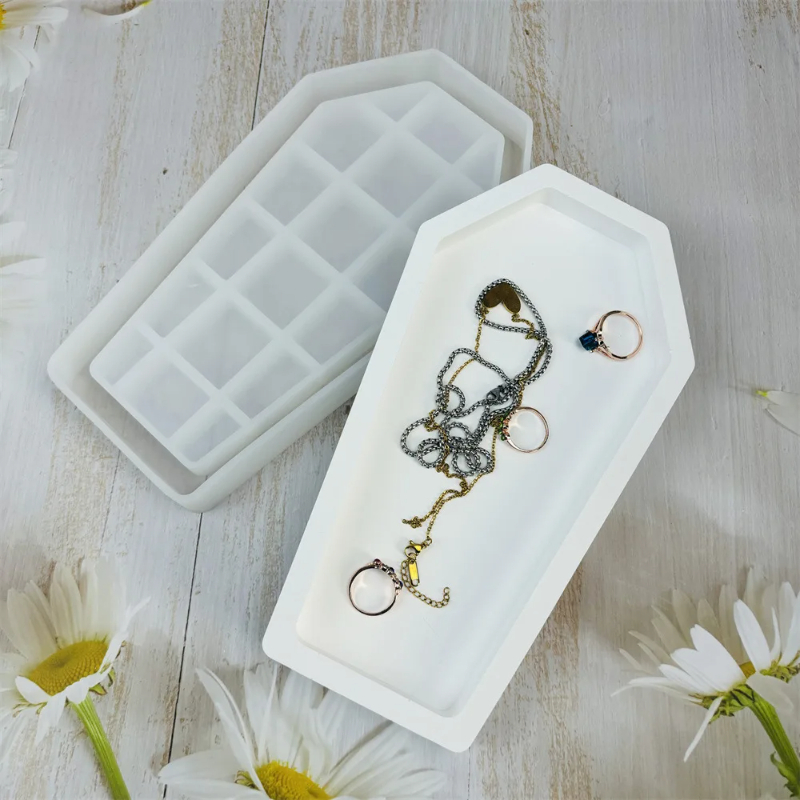 ハロウィン棺型樹脂モールドトレイ収納ボックス石膏鋳造DIYク - Serving Tray Mold のレビューと価格