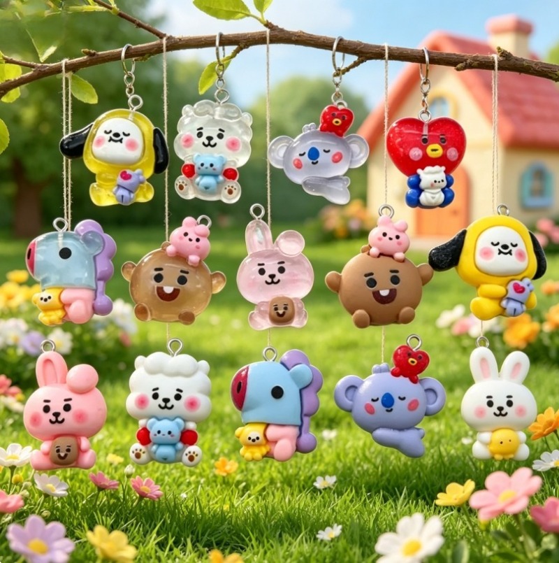 7 個 BT21 樹脂漫画チャーム DIY アクセサリークラ - Crafting Resin のレビューと価格