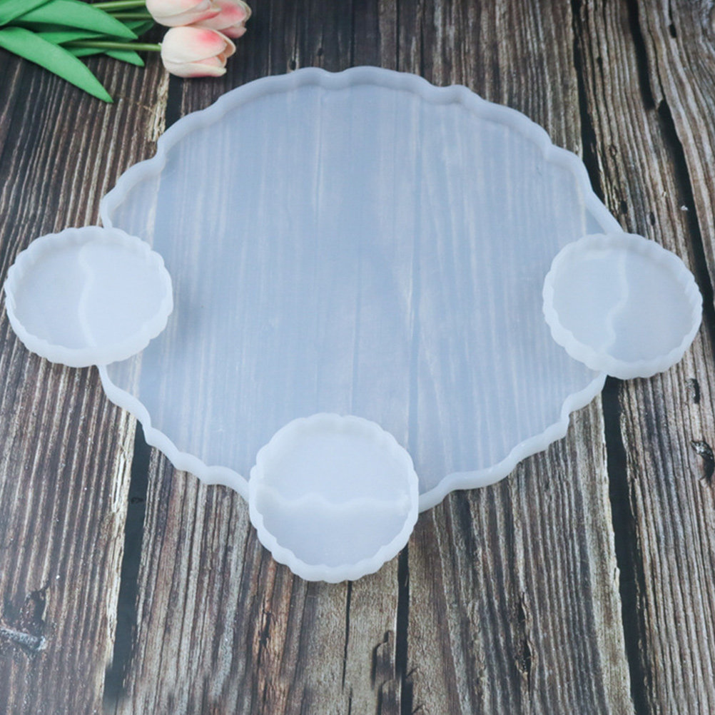 2個入りクリスタルレジンシリコン製トレイモールド、丸型DIY - Serving Tray Mold のレビューと価格
