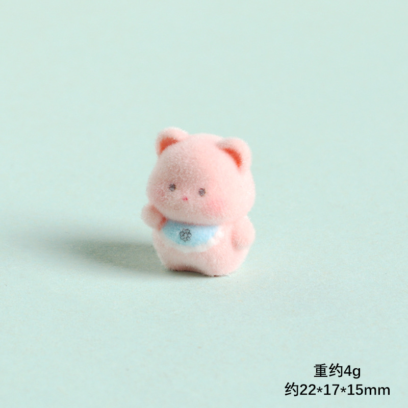 6 個のかわいい 3D 植毛樹脂ビブベアミニビーズ DIY  - Resin Craft Supplies のレビューと価格