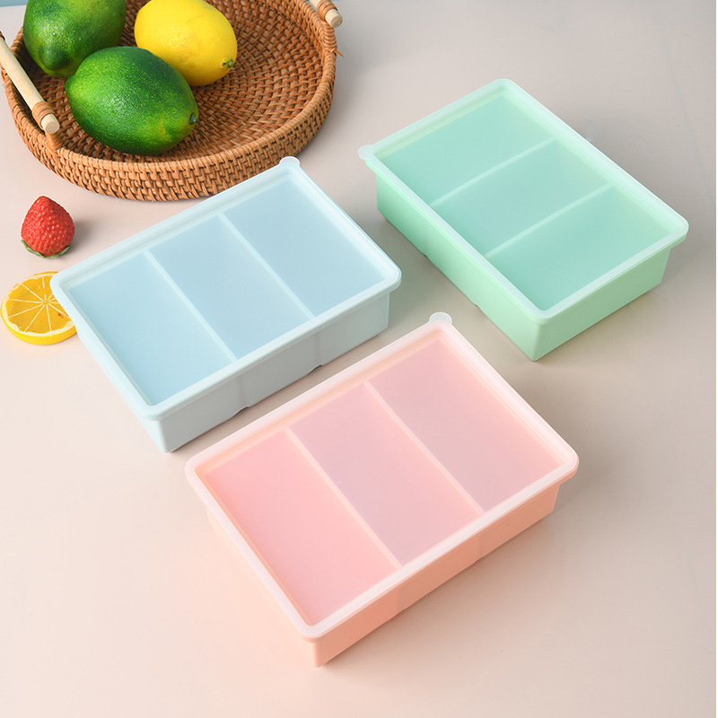 巨大な食品保存容器、蓋付きシリコン製冷凍トレイ、特大スープア - Serving Tray Mold のレビューと価格